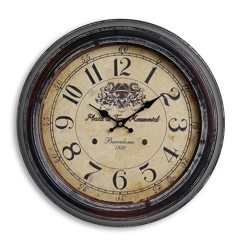 Levandeo® Wanduhr XXL 47cm Barcelona in schwarz von Levandeo