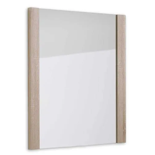 GO Wandspiegel in Sonoma Eiche Optik - Pflegeleichter Spiegel für Flur & Garderobe - Schuhablagen - Hochwertiger Wandspiegel mit moderner Sonoma Eiche Optik, der jedem Flur ein individuelles Flair verleiht und leicht zu montieren ist.