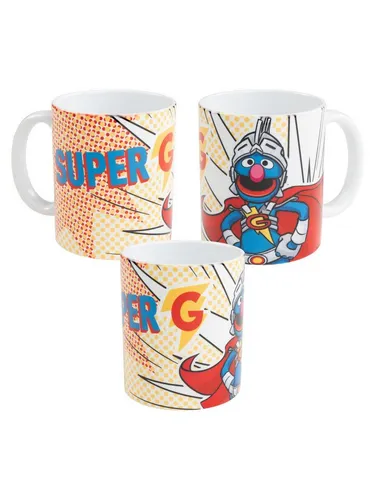 Produktbild United Labels® Tasse Sesamstraße Tasse Super-Grobi Kaffeetasse Becher Kaffeebecher 320 ml, Keramik