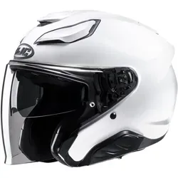 HJC F31 Solid Jethelm XL in Weiß - Motorradhelm mit leichter Fiberglas-Verbundschale, 99% UV-Schutz und optimaler Belüftung für höchsten Komfort und Sicherheit.