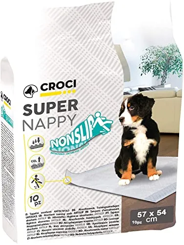 Croci C6020255 Saufähige Unterlage für Welpen Super Nappy, 60 x 60