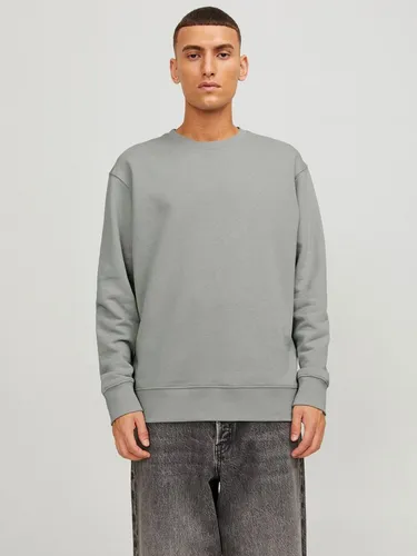 JACK & JONES Male Sweatshirt - Einfarbig Rundhals - Sweatshirt für Herren im Relaxed Fit aus 50% Bio-Baumwolle, ideal für nachhaltige Mode und hohen Tragekomfort.