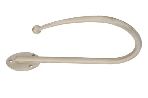 DécoProfi Raffhalter für Vorhänge/Gardinen Ecru Gold Metall I Hochwertiger Vorhanghalter/Gardinenhalter für die Wand I Dekorativer Schraubhaken für Gardinen I 1 Stück