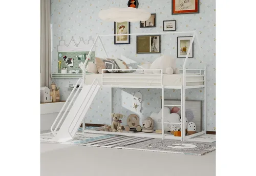 Odikalo Etagenbett Kinderbett Hochbett 90x190 mit Rutsche