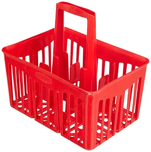 Stefanplast omia Stefanplast Flaschenhalter für 1 Liter Flasche, rot, 30 x 21 x 28 cm, 42217
