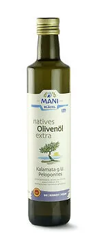 MANI® 6x MANI natives Olivenöl extra, Kalamata g.U., bio 500ml