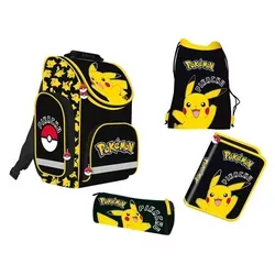 Pokemon Schulranzen Set 5-teilig mit Regenschutz