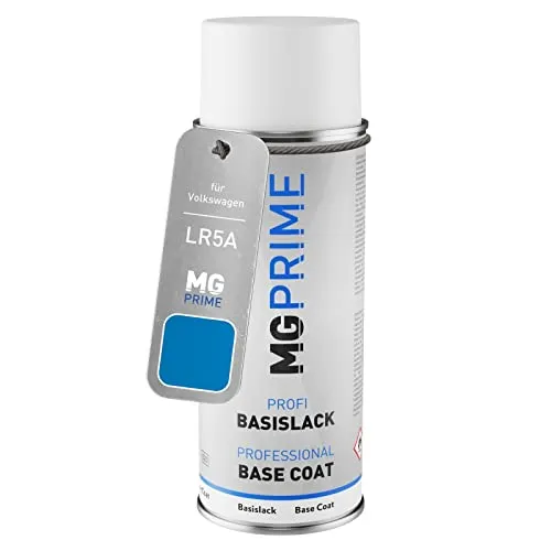 MG PRIME Autolack Spraydose für Volkswagen VW LR5A / R5A / 3J Soft Blue/Bleu Soft Basislack Sprühdose 400ml
