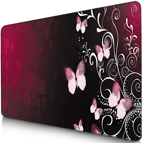 Sidorenko Gaming Mauspad - 280 x 200 mm - Mouse Pad mit Vernähte Kanten - Rutschfester Mousepad mit Einer speziellen Oberfläche verbessert Geschwindigkeit und Präzision - Maus Pad in rot