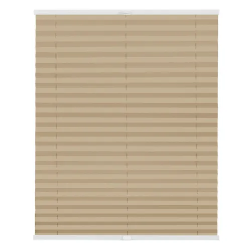 Lichtblick Plissee Klemmfix, ohne Bohren, verspannt, blickdicht, Hitzeschutz - Beige