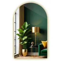 Tulup LED Wandspiegel Oval 45x80 cm - Eleganter ovaler LED Wandspiegel mit modernem Schliff und integrierter Beleuchtung für perfekte Lichtverhältnisse. Ideal für Bad, Flur oder Schlafzimmer – vereint Funktionalität und Stil.