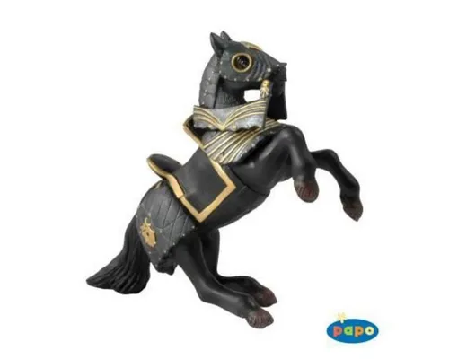 papo Fantasy-Figur Papo 39276 Schwarzes Pferd mit Rüstung