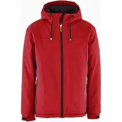 Coastguard Herren Funktionsjacke mit Steppfutter - Outdoor-Jacke mit angeschnittener Kapuze in Rot Größe L - Rot - L