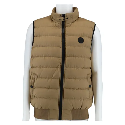Poolman Steppweste ohne Kapuze P2304.788 für Herren - Leichte, winddichte Steppweste in Beige, ideal für kühle Tage. Mit praktischen Taschen und wattierter Füllung für optimalen Tragekomfort. Erhältlich in S-XXL.