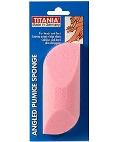 Titania Bimsschwamm - Handlich geformt für perfekte Fußpflege - Flüssig-Handseife, ideal für die sanfte Entfernung von Hornhaut und zur Pflege der Füße, handliche Form für einfache Anwendung.