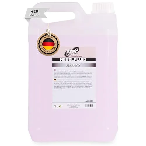 ETEC Professional Show Equipment Nebelfluid 20 Liter Heavy Fog Fogger Fluid Flüssigkeit Nebelmaschine extrem Dicht Outdoor hohe Dichte langanhaltende Nebelflüssigkeit 4 x 5 Liter Set