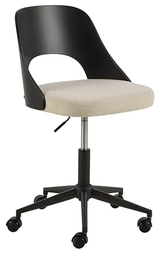 Mid.you Drehstuhl - Stilvoller Bürostuhl in Schwarz und Beige - Bürostühle: Eleganter Drehstuhl mit FSC Mix-Zertifizierung, ideal für ein modernes Arbeitszimmer und komfortabel für lange Arbeitsstunden.