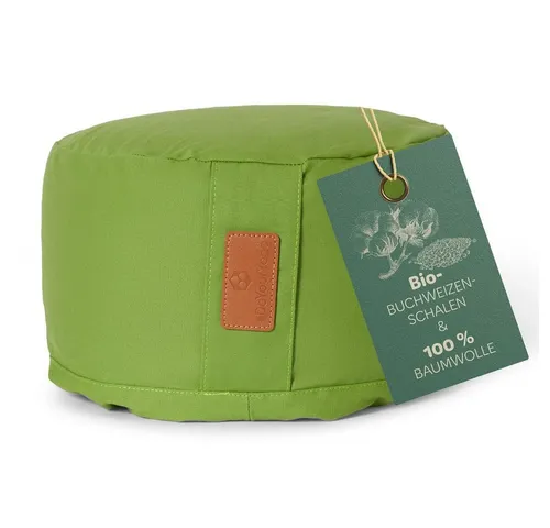 DoYourYoga Yoga Bolster Vishnu rund - Bio-Dinkelspelz Entspannungskissen - Sportmatten für Yoga und Meditation, gefüllt mit Bio-Dinkelspelz für optimale Unterstützung und Entspannung während der Übungen.