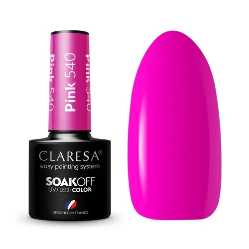 Pink  UV Nagellack 5 ml Claresa Fuchsia-farbener UV Nagellack 540