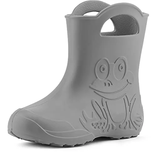 Ladeheid EVA Regenstiefel für Kinder LA-CA-01 - Federleicht und farbenfroh - Gummistiefel aus ultraleichtem EVA Kunststoff, wasserfest und ideal für aktive Kinder. Bequeme Passform mit stabilisierten Fersen für besten Komfort und Halt.