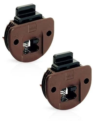 Gedotec Schiebetür-Riegel Slide Line 55 - Hochwertige 2 Stück Führungsteile für Holz-Schiebetüren, ideal für Möbel mit langlebigem federndem Riegel und 15 kg Tragkraft. Perfekt zum Nachrüsten oder als Ersatz!