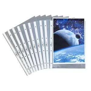DURABLE Prospekthüllen DIN A4 quer transparent genarbt 0,12 mm, 10 St.