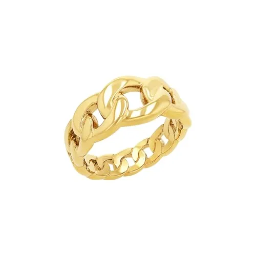 s.Oliver Damen Ring aus Edelstahl, Gold - Eleganter Damen Ring aus Edelstahl mit 9,5 mm Breite, kommt in einer stilvollen Geschenkbox - die perfekte Geschenkidee für besondere Anlässe.