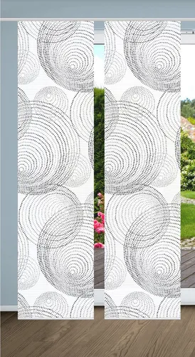 HOME in green Schiebevorhang grau - Eleganter Schiebevorhang aus hochwertigem Synthetik, Maße: B: 60 cm, H: 245 cm. Perfekt für stilvolle Fensterdekoration und ideal für moderne Wohnräume.