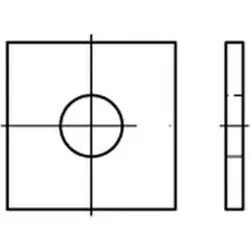 Scheiben vierkant DIN 436 aus feuerverzinktem Stahl 39, CAB FASTENING 25 Stück - Hochwertige vierkant Scheiben aus feuerverzinktem Stahl, ideal für langlebige Verbindungen in der Kategorie Schrauben, Verpackungseinheit: 25 Stück.