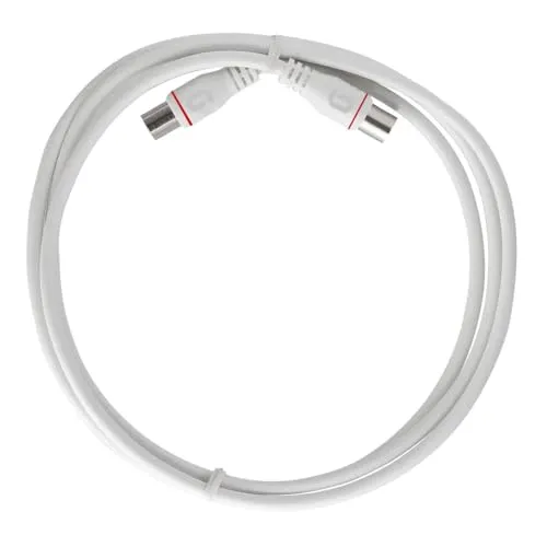 Axing EAK 201-80 Endgeräteanschlusskabel 2 m F-Quickfix F-Stecker 4-fach geschirmt Modemkabel für Kabelmodem DATA CATV Kabelfernsehen