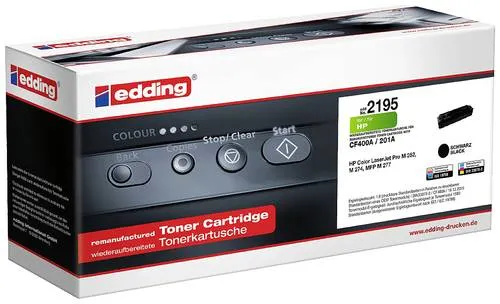 Edding EDD-2195 Toner HP 201A Schwarz - Kompatible Tonerkassette für HP Drucker der M250 und M270 Serie, bietet hohe Druckqualität und ist umweltfreundlich.