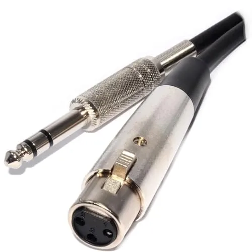 kenable Ausgewogen XLR 3 Polig Buchse Zum 6,35 mm Männlich Stereo Klinkenstecker Stecker Kabel 3 m [3 Meter/3m]