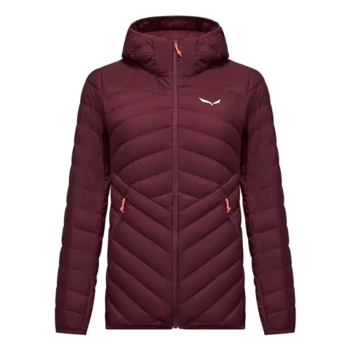 SALEWA Brenta RDS Daunenjacke Damen XL, Rot - Funktionsjacke für alpine Abenteuer, windbeständig und wasserabweisend, mit ergonomischer Passform für maximalen Komfort und Bewegungsfreiheit.
