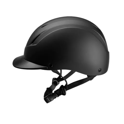 PFIFF 103119 Reithelm ProtectionX, Größenverstellbarer Helm für Erwachsene, Schwarz