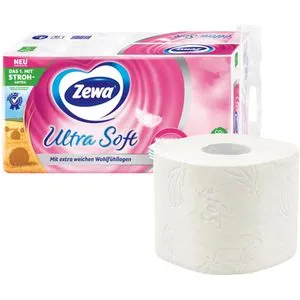 Zewa Toilettenpapier Ultra Soft, 4-lagig, Tissue, 150 Blatt, 16 Rollen