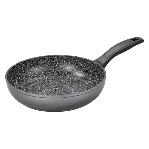 STONELINE Schmorpfanne 24 cm – Induktionsgeeignet für fettfreies Braten - Pfanne für öl- und fettfreies Braten, mit robuster Antihaft-Beschichtung aus echten Steinpartikeln – ideal für gesundes Kochen und einfache Reinigung.