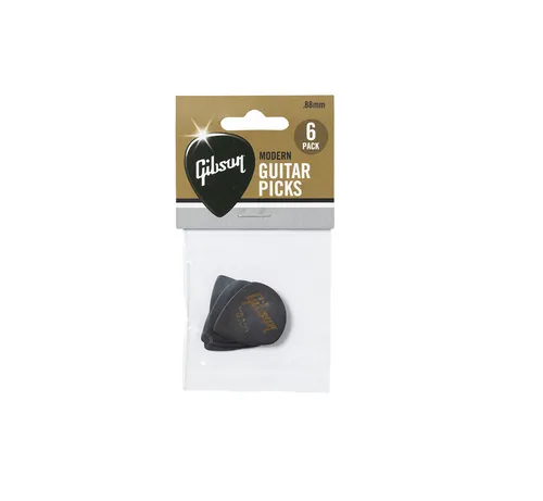 GIBSON Modern Guitar Picks, 6-Pack, .88mm in schwarz von Gibson