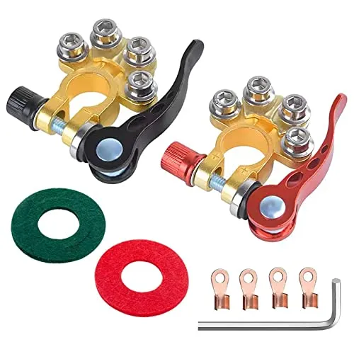 Stück Batterieklemmen 4-Wege Auto Batterieklemmen Schnellverschluss Batteriepolklemmen Polklemmen Autobatterie 12v für Autos, LKW, Busse, Wohnwagen, Wohnmobil 2
