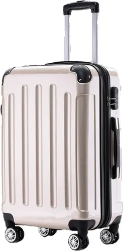 Beibye Hartschalen-Trolley XL 75cm - Leicht & Robust in Champagner - Edler Hartschalen-Trolley mit 115/138L Volumen. Ideal für Reisen, dank 4 Rollen für müheloses Manövrieren. Leichtgewicht und hohe Widerstandsfähigkeit machen ihn zum perfekten Begleiter.