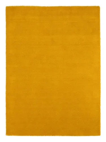 carpetfine handgefertigter Wollteppich Gabbeh Lola Gelb 60x90 cm - Teppiche - Hochwertiger Wollteppich aus 100% Schurwolle, pflegeleicht und ideal für gemütliche Wohn- und Schlafzimmer.