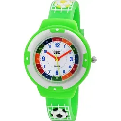 QBOS Kinderuhr mit Silikonarmband, Fußball
