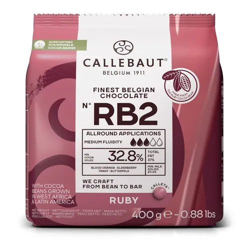 Produktbild CALLEBAUT Ruby Kuvertüre Callets 400G