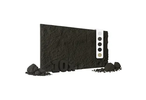 HEXIM Steinoptik Felsen Platten 10 Stück 120x60cm - Elegante Wandverkleidung in Light Black - 10 Stück 3D Wandpaneele (7,3 m²) in Light Black, ideal für stilvolle Innenräume. Robustes PU-Material sorgt für eine pflegeleichte Wandgestaltung mit realistischer Steinoptik.