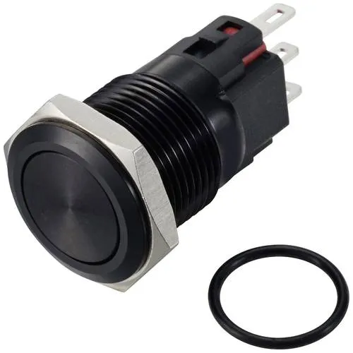 TRU COMPONENTS TC-12647496 Drucktaster 250 V/AC 3A 1 x Aus/(Ein) IP65 tastend Aluminium, eloxiert 1St.