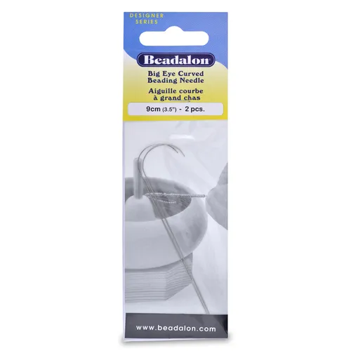 Produktbild Beadalon® Großes Auge Gebogen Nadeln für Einfädeln Perlen * Wählen Länge