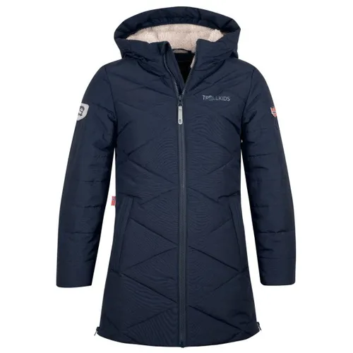 Trollkids Bergen Coat Jacke Blau 92 cm für Jungen - Wasserabweisende Funktionsjacke mit warmem Fleecefutter und seitlichen Reißverschlüssen für mehr Bewegungsfreiheit – ideal für aktive Wintertage.