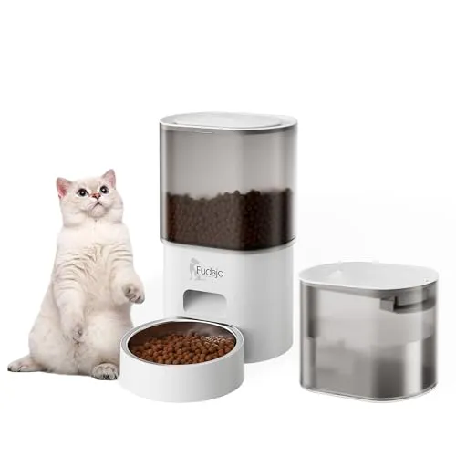 Fudajo Futter- und Trinkautomat für Katzen & Hunde – 3L Futterspender mit App-Steuerung