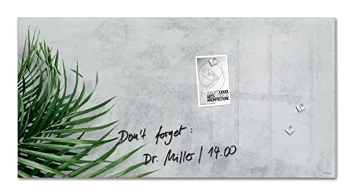 SIGEL GL288 Premium Glas-Magnettafel, Design Botanic - Dekorative Anschlagtafeln: Hochglänzende Glas-Magnettafel mit 3D-Look, ideal für Büro und Home Office. Inkl. 3 starke Neodym-Magnete und einfache Montage für vielseitige Nutzung.