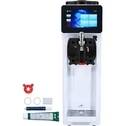 SucceBuy 900 W kommerzielle Eismaschine, Ausbeute 10 l/h, Einzelsorte, Softeismaschine für die Arbeitsplatte, 4 l Trichter, 1,6 l Zylinder, Touchs...