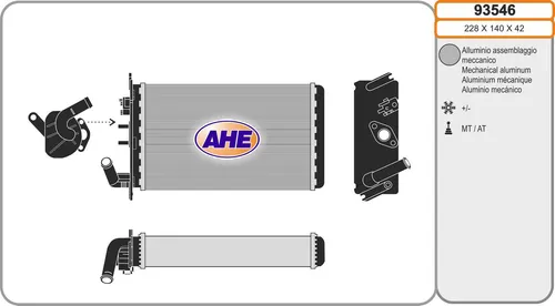 AHE Wärmetauscher 93546 für Innenraumheizung